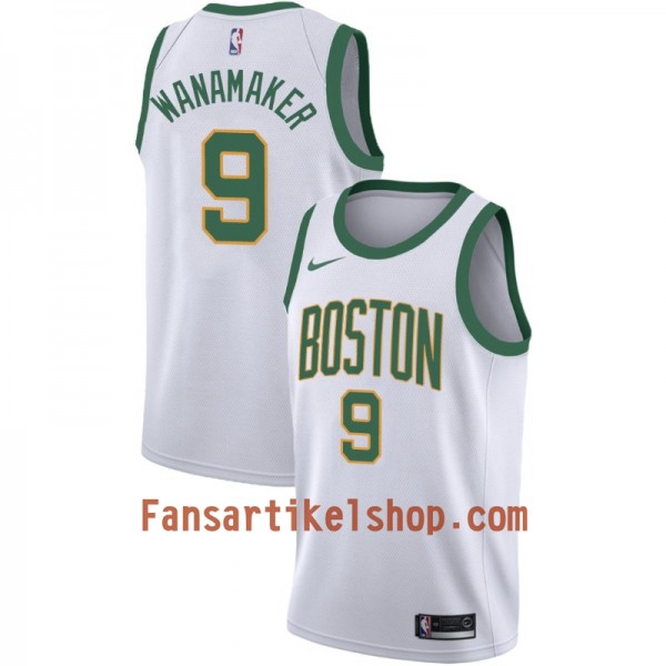 Boston Celtics Trikot Bradley Wanamaker 9 2018-19 Nike City Edition Weiß Swingman - Herren Boston Celtics Trikot Bradley Wanamaker 9 2018-19 Nike City Edition Weiß Swingman - Herren